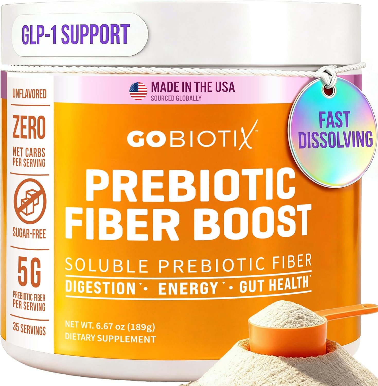 GOBIOTIX Prebiotic Fiber Supplement Powder